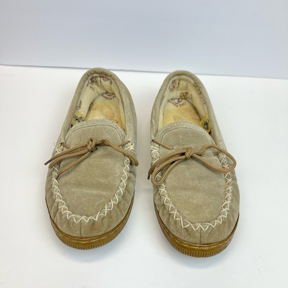 Old Friend Suede Moccasin Slippers VINTAGE Mens Size 9 Made In USA - Picture 8 of 12